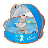 Peradix Splash Pool, Baby Beach Tent with UV Sun Shelter Canopy & Mosquito Net, Portable Pop-Up Infant Ball Pit Tent, Toddler Wading Pool for Kids & Pets
