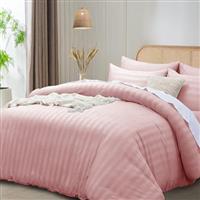 funky gadgets Duvet Cover Sets, Microfiber Satin Stripe Duvet Cover Luxury Hotel Bedding Sets with Pillowcase Breathable Ultra Soft Reversible Quilt Covers.