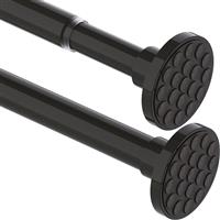 Curtain Pole No Drill Extendable Shower Curtain Rail Extra Long Shower Rail Anti-Slip Curtain Rod for Living Room,Bedroom, Bathroom,Balcony White(90-355CM 32mm)