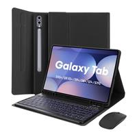MAYPHY Backlit Keyboard Case for Samsung Galaxy Tab, Detachable Keyboard Case for Samsung Galaxy Tab with S-Pen Holder, UK Layout