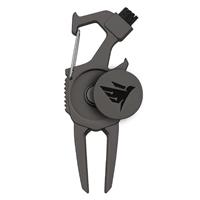 SWIFTEE Golf Divot Pitch Mark Repair Tool 7-in-1 - Club Holder, Brush, Clip Buckle, Groove Cleaner, Bottle Opener, Ball Marker, Divot Tool - Gift Box Included