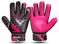 BEAST RAGE Football Goalkeeper Gloves for Boys Kids Youth,Soccer Goalie Gloves with Strong Grip for The Toughest Saves,Wrist Support 4MM Latex Palm