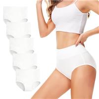 TUUHAW Underwear Women High Waist Knickers for Women Multipack of 5 Ladies Full Briefs Cotton Pants for Women