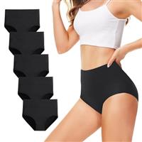 TUUHAW Underwear Women High Waist Knickers for Women Multipack of 5 Ladies Full Briefs Cotton Pants for Women