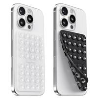 Silicone Suction Cup Phone Case Mount Double Sided, Hands-Free Phone Accessories Holder for Selfies and Videos, Silicon Sticky Phone Grip for iPhone and Android