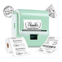 ORGSTA T003 Label Printer Thermal Machine Bluetooth and USB Portable Mini Handheld Shipping label Maker with Tape