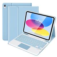 SOPPY Bluetooth Keyboard Case for iPad 10.2-inch (7th/8th/9th Gen) 10.9-inch (10th Gen) 11-inch (Pro/Air), Detachable Keyboards with Built-in Pencil Slot, Rechargeable Wireless Protective Cover