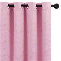 Deconovo Blackout Curtains Gold Zigzag Lines Pattern Curtains