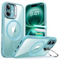 ESR for iPhone 15 Case, MagSafe Silicone Case with Stand, Military-Grade Protection, Built-In Camera Stash Stand, Magnetic Phone Case for iPhone 15 Pro Max, Cloud Series, Black