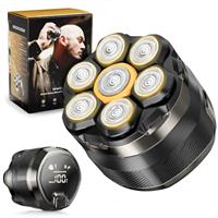 Head Shavers for Men, Dyoonoer Waterproof Cordless Head Shavers for Bald Men, Rechargeable 7D Flexible Electric Head Shaver with Magnetic Blade Head, Wet Dry Use Rotary Head Shaver with LED Display
