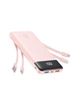 Charmast Power Bank, 20W Built-in 4 Cables Fast Charing Portable Charger, 20,000mAh Battery Pack with 6 Outputs 4 Inputs, USB-C Powerbank for iPhone 16/15/14 Series, AirPods, Android Phones (Dark)