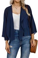 florynova Summer Cardigans for Women Open Front Bolero Shrug Short Chiffon Jackets Casual Shawls