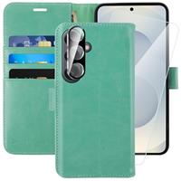 MONASAY for Galaxy S24 5G Wallet Case, [Screen Protector and Lens protector][RFID Blocking] Flip Folio Leather Cell Phone Cover with Credit Card Holder Fit for Samsung Galaxy S24 5G 6.2 inch