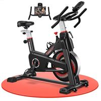 Exercise Bike for Home Gym Use, Advamsoler Indoor Cycling Stationary Exercise Bike with Comfortable Seat Cushion and LCD Display for Home Training, 350LBs Capacity