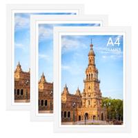 Uhogo A4 Picture Frame Wood - 3 Pack Photo Frame (21 x 29.7 cm) for Wall and Table Top