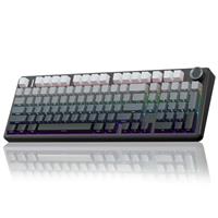 AULA F99 Pro Wireless Gaming Keyboard,Tri-mode Mechanical Keyboard Wireless with Control Knob,Side Engraved,RGB Backlight,Pre-lubed Linear Switches,Hot Swappable Custom Keyboards