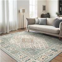 GENIMO Rugs Living Room Large Rug Washable Carpet for Bedroom Machine Non-Slip Carpet Boho Vintage No Pile