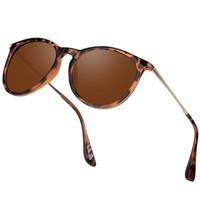 Perkanion Sunglasses Womens Polarised - Designer Sunglasses for Women Round Cat Eye Shades with UV400 Protection for Driving Travel