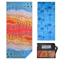TMEOG Microfibre Beach Towels 180x80cm Extra Large Sand Free Beach Towel for Adults Compact Thin Travel Towel Women Men Lightweight Swim Pool Yoga Towel with Bag
