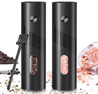 Electric Salt and Pepper Grinder Set, Large Capacity 4.2oz S