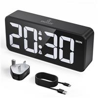 CHEREEKI Alarm Clock Digital, Bedside Alarm Clock