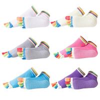 BORISCA 6 Pairs of Coloured Toes Toe Socks for Women, Soft P