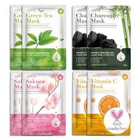 Somnr 8 PCS Sheet Face Mask, Pure Natural Plant Extracts, Hydrating, Moisturizing, Nourishing, Brightening Sheet Masks Multipack, Daily Care Face Sheet Mask, Face Masks Skincare for All Skin Types