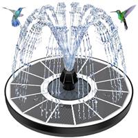 Solar Fountain 2025 Upgrade High Efficiency Glass Solar Panel, 3.5W Solar Bird Bath Fountains with Flower No Battery, Solar Water Pump Fountain for Bird Bath Garden Small Ponds Outdoor Dcor