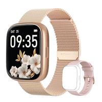 TOOBUR Smart Watch for Women, No Phone No APP Needed,1.83" Fitness Tracker Watch with Heart Rate/Step Tracker/Pedometer/Sleep, IP68 Waterproof Metal Smartwatch Calls Compatible iOS Android