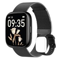 TOOBUR Smart Watch for Women, No Phone No APP Needed,1.83" Fitness Tracker Watch with Heart Rate/Step Tracker/Pedometer/Sleep, IP68 Waterproof Metal Smartwatch Calls Compatible iOS Android
