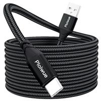 Extra Long USB C Cable, PS5 Controller Charging Cable Braided for Samsung Galaxy S20/S10/S9, Huawei, PS5, Xbox Series X/S Controller, Switch Pro Controller