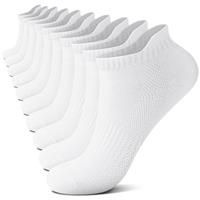 FALARY 10 Pairs Trainer Socks For Men & Women, White & Black Cotton Ankle Socks Suitable for Running, Sports and Casual Wear