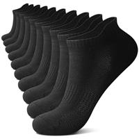 FALARY 10 Pairs Trainer Socks For Men & Women, White & Black Cotton Ankle Socks Suitable for Running, Sports and Casual Wear