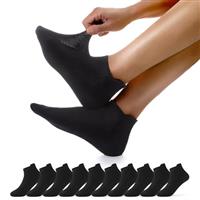 TUUHAW Trainer Socks 10 Pairs Anti Blister Ankle Socks Made of Breathable Cotton for Sports for Men Women