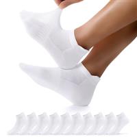 TUUHAW Trainer Socks 10 Pairs Anti Blister Ankle Socks Made of Breathable Cotton for Sports for Men Women