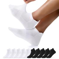 TUUHAW Trainer Socks 10 Pairs Anti Blister Ankle Socks Made of Breathable Cotton for Sports for Men Women