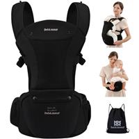 Baby Carrier, Bebamour Hip Seat Baby Carriers from Newborn with Horizontal Carry Way, Front and Back Baby Carrier Hipseat with Head Hood, Sucking Pads