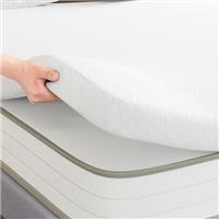 Memory Foam Mattress Topper Bed Topper With Washable & Removable Zipped Cover Back Pain Support White