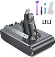 Dyson Battery Replacement, 6000mAh Li-ion Compatible with Dyson 21.6V V6 V7 V8 DC62 SV10 SV11 Motorhead Animal Trigger Absolute Car+Boat Cordless Vacuums
