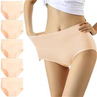 YouShow Women's Knickers High Waist Cotton Underwear for Women Ladies Full Briefs Pant Multiple Colors and Sizes 5 Pack