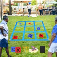 CWLAKON Sports Day Kit Outdoor Giant Tic Tac Toe Bean Bag Toss Games for Kids Adults Family, Large 4Ft Outside Lawn Yard Backyard Carnival Field Day Picnic Camping Birthday Party Family Reunion Game