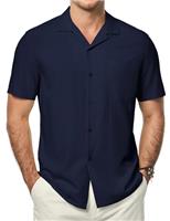 Elegancity Mens Short Sleeve Shirts Casual Smart Business Summer Shirts Regular Fit Shirts for Men S-3XL