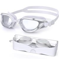 Zeligerstar Swimming Goggles, Goggles Swimming Adult with 3 Sizes Nose Bridges, Anti-Fog UV Protection No Leaking Adjustable Swim Goggles for Men Women Junior