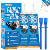 Nanoxa Fabric Glue, Extra Strong Quick Bond Fabric Adhesive, Machine Washable and Permanent Bond for Clothing Hemming, Leather, DIY Crafts, Upholstery, Textile, Felt and Badges