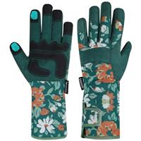 SAWANS Long Gardening Gloves for Women Men Thorn Proof Garden Gloves Safety Breathable and Comfortable Extra Long Forearm Protection for Rose Blackberry Pruning &Yard & Outdoor Work