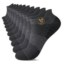 TUUHAW Trainer Socks 10 Pairs Cotton Ankle Socks Anti Blister Breathable for Running Sports for Men Women