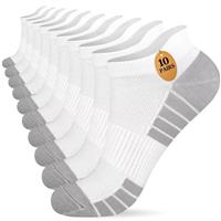 TUUHAW Trainer Socks 10 Pairs Cotton Ankle Socks Anti Blister Breathable for Running Sports for Men Women