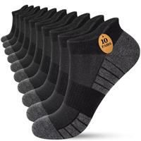 TUUHAW Trainer Socks 10 Pairs Cotton Ankle Socks Anti Blister Breathable for Running Sports for Men Women