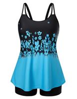 Hanna Nikole Women Tummy Control Tankini Plus Size Two Piece Swimsuit High Waist Swimwear A-Line Swim Tops