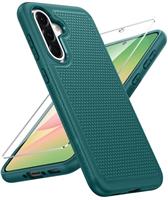 FNTCASE for Samsung Galaxy A16-4G/5G Case: Dual Layer Protective Heavy Duty Cell Phone Cover with Non Slip Textured Back - Shockproof Rugged Military Grade Drop Protection Bumper Tough (Mint Green)